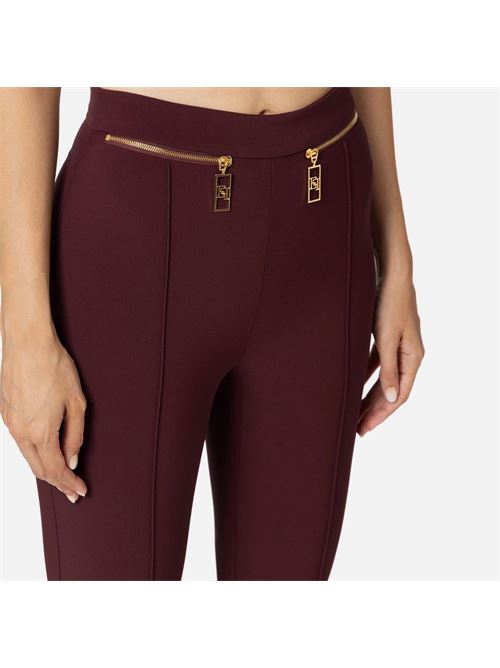 Pantalone dritto in crêpe con zip ELISABETTA FRANCHI | PA03646E246E2CG3